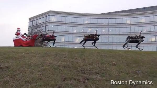 Boston Dynamics souhaite un joyeux Noël avec ses robots et on a un