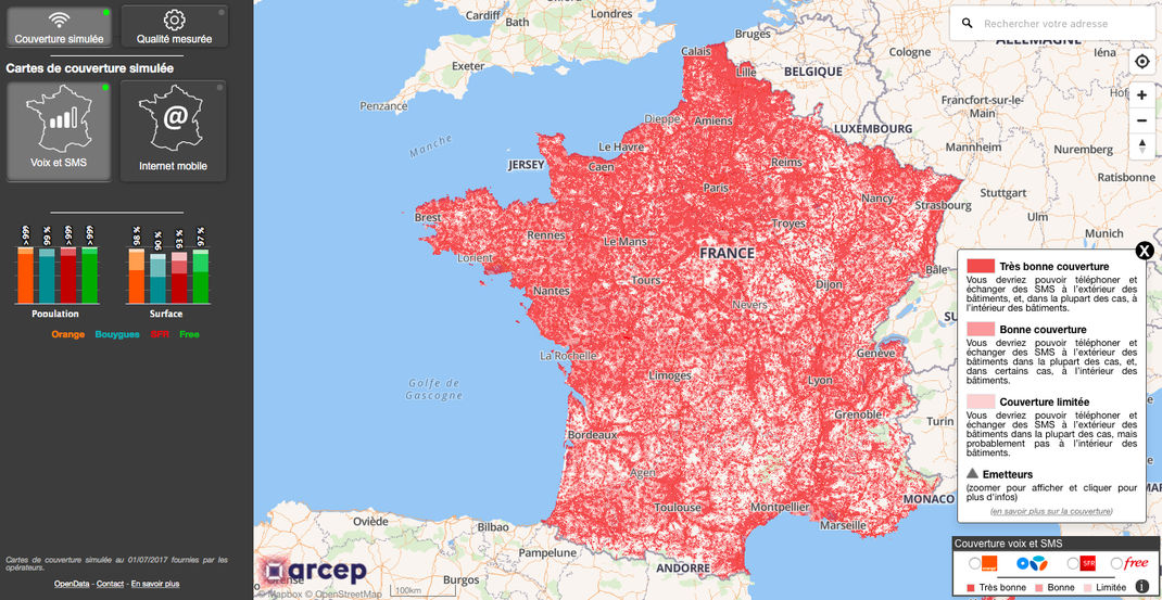 L Arcep Publie Une Nouvelle Carte Tr S Pr Cise De La Couverture Mobile