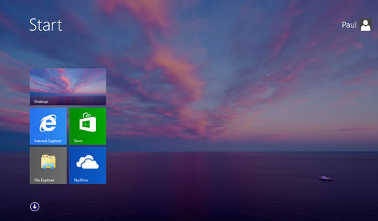Windows 8.1 Fond decran bureau sur page accueil
