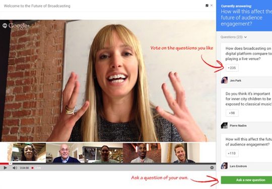 Google Hangouts Questions Reponse en direct