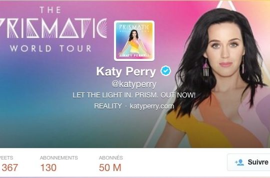Twitter Katy Perry 50 Millions Abonnes