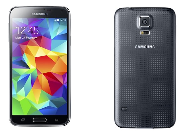 Samsung Galaxy S5 Face Dos Noir