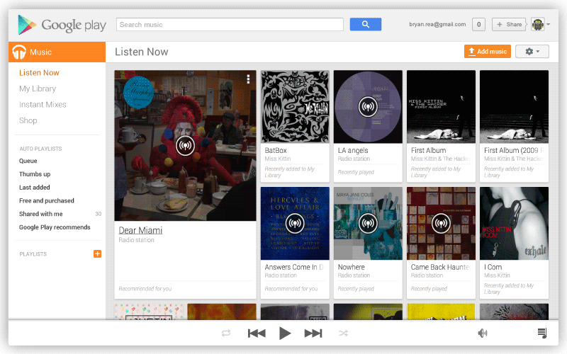 Google Play Musique Glisser Deposer