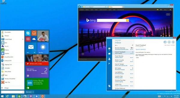 Windows 8.1 Menu Demarrer Conference BUILD