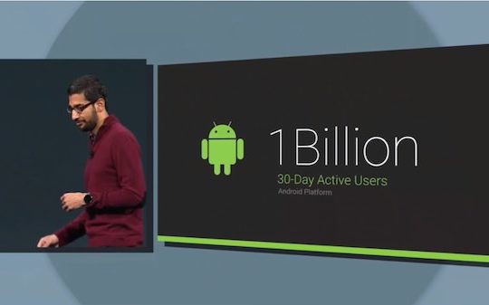 Android 1 milliard utilisateurs mensuels