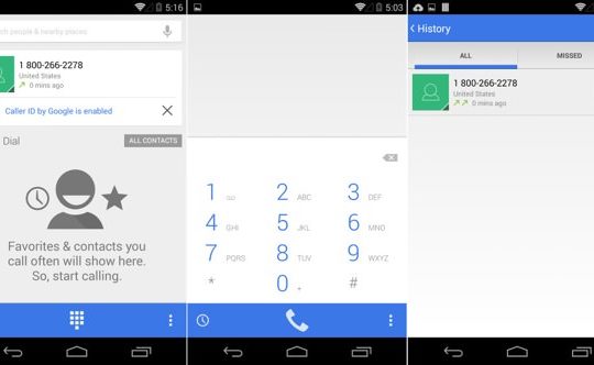 Android 4.4.3 Application Telephone