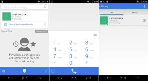 Android 4.4.3 Application Telephone