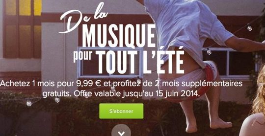 Spotify Deux Mois Offert Ete 2014