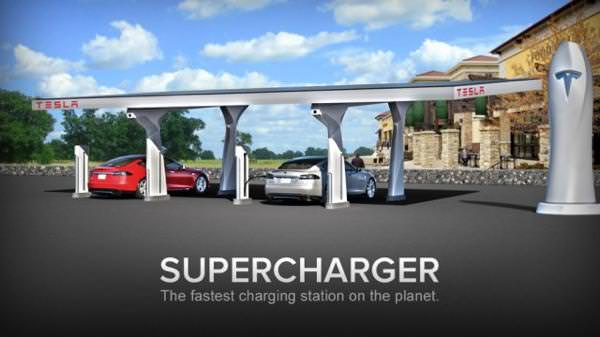 Tesla Supercharger Fast Charging System For Electric Cars