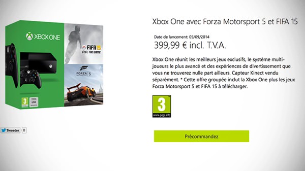 Bundle Xbox One FIFA 15 Forza 5