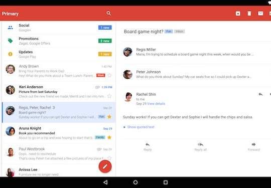 Gmail 5.0 Application Android