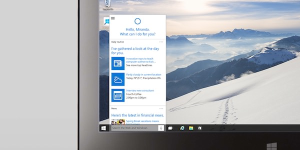 Cortana Windows 10 PC