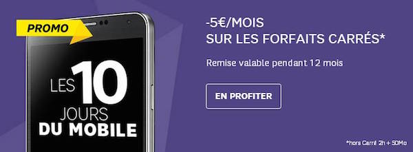 Promo Forfait SFR 5 Euros Mois