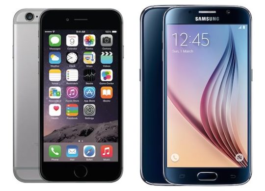 iPhone 6 vs Galaxy S6 Avant Arriere