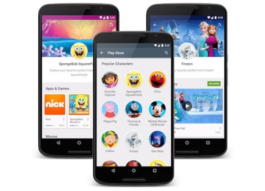 Google Play Enfants Famille