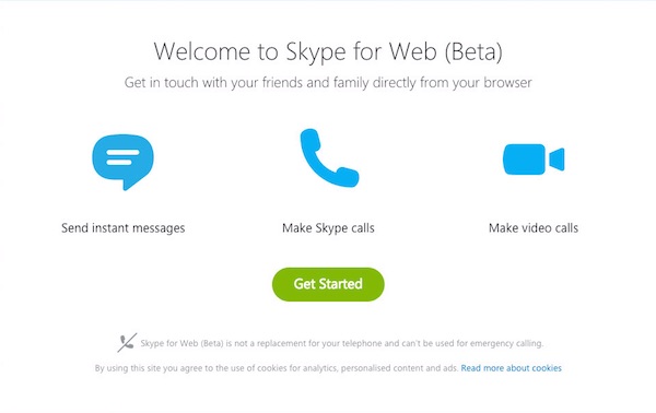 Skype Web Beta