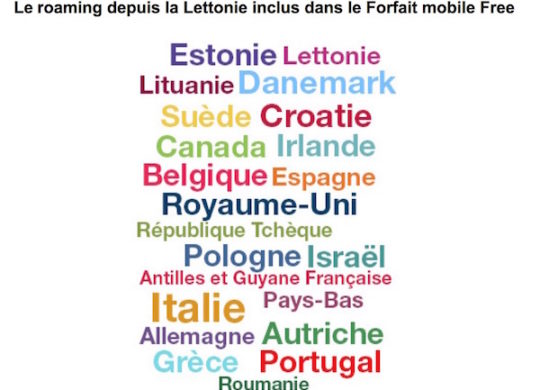free mobile lettonie