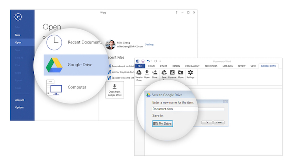 Google Drive Microsoft Office Plugin