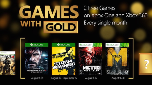 Xbox Live Gold Jeux Offerts Aout 2015