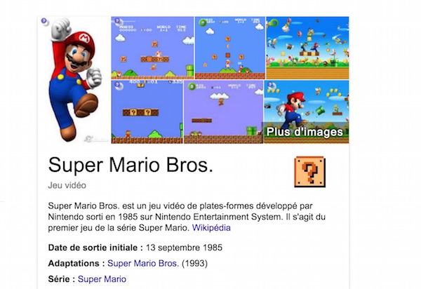 Super Mario Bros 30 Ans Easter Egg Google