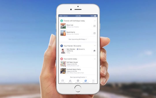Facebook Nouvel Onglet Notifications