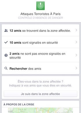 Facebook Alerte Attaques Paris