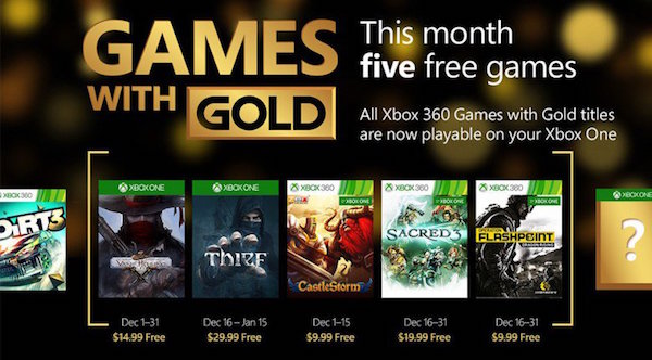 Jeux Xbox One Xbox 360 Offerts Decembre 2015