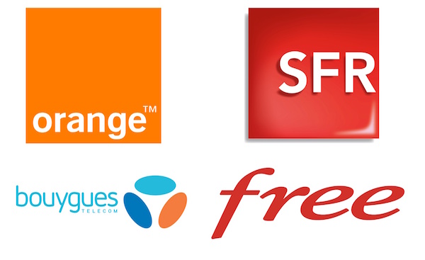Orange SFR Bouygues Telecom Free Mobile Logos