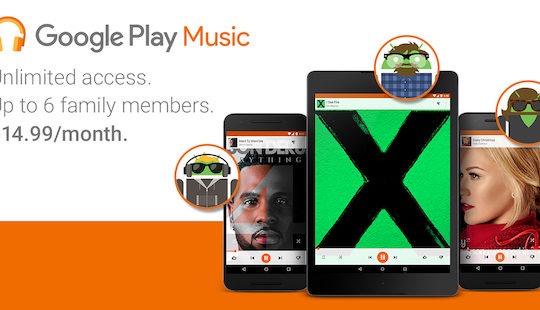 Google Play Musique Offre Familiale