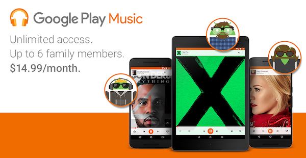 Google Play Musique Offre Familiale