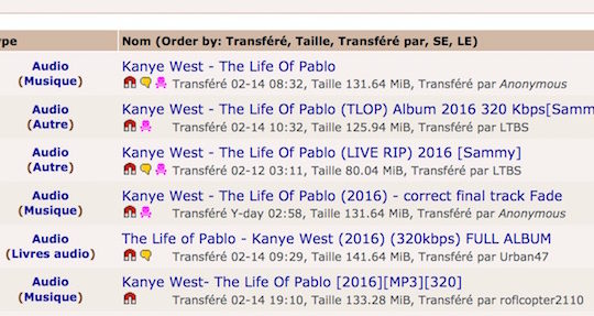 Torrent Life of Pablo Kanye West