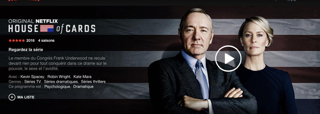 Enfin ! Les 4 saisons de House of Cards sont disponibles sur Netflix