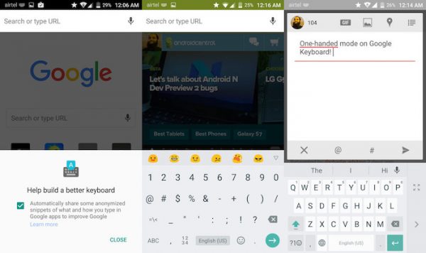 Clavier Google Android Mode Une Main