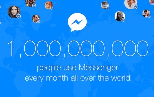 Facebook Messenger 1 Milliard Utilisateurs