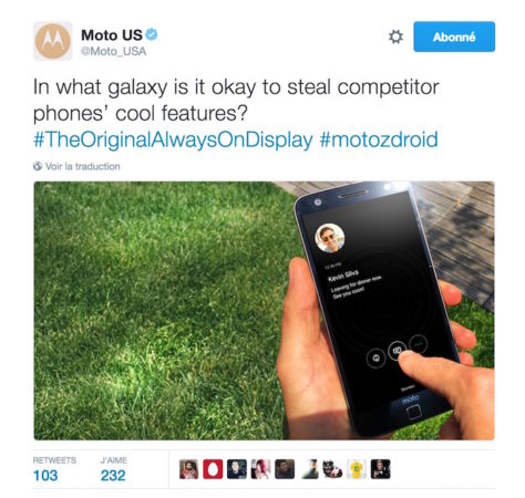 Motorola Samsung Always On Display Copie