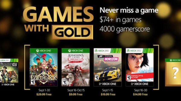 Xbox Live Gold Septembre 2016