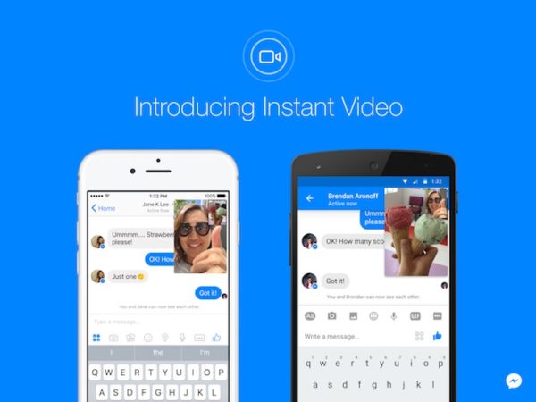 Facebook Messenger Video Instantanee