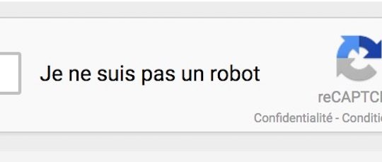CAPTCHA Google Je ne suis pas un robot