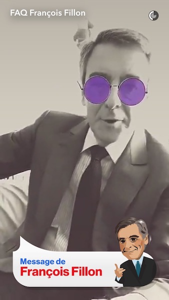 Francois Fillon Filtre Snapchat