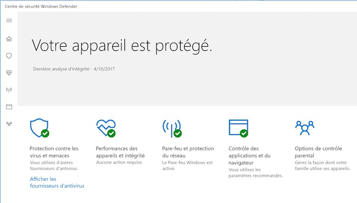 Windows 10 Centre De Securite Creators