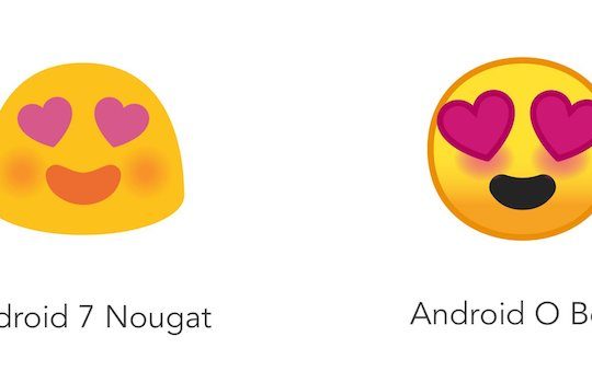 Emoji Android Nougat vs Android O