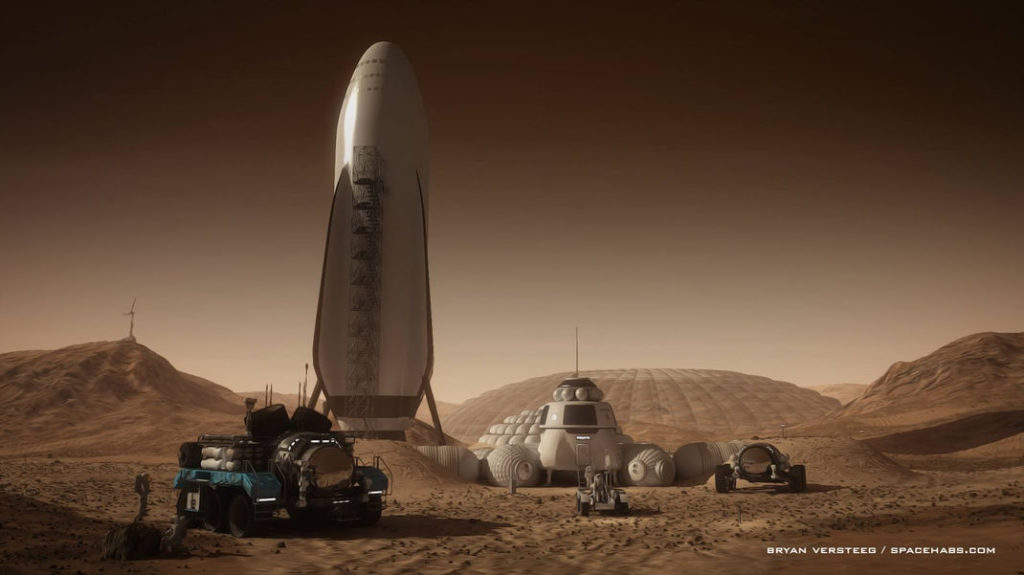BFR SpaceX Mars
