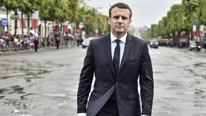 Emmanuel Macron Champs Elyseees