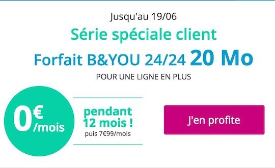 Forfait Gratuit Bouygues Telecom Promo Juin 2017