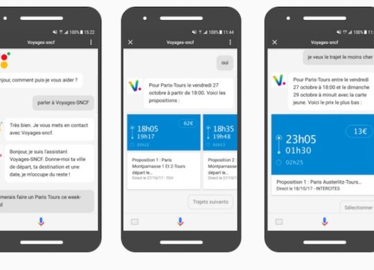 Google Assistant Actions on Google Voyages-SNCF