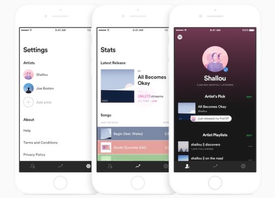 Spotify for Artists Application iPhone