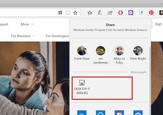 Windows 10 Envoi Fichier Bluetooth Near Share