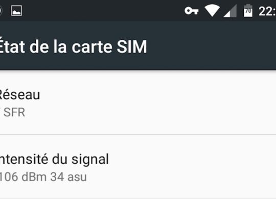 Android Intensite du Signal