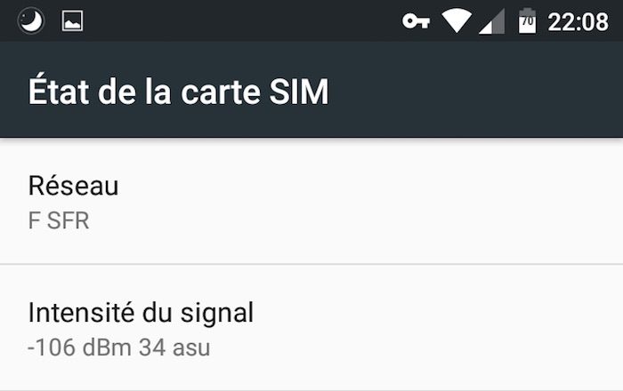 Android Intensite Du Signal