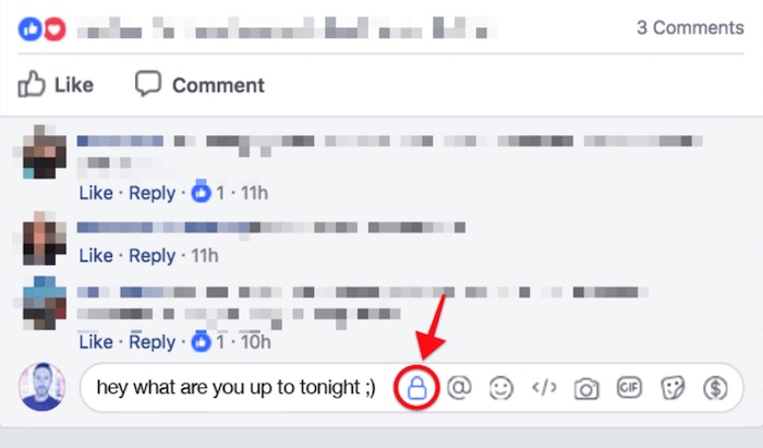 Facebook Test Commentaires Prives